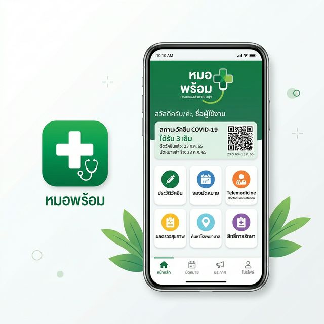 แอปหมอพร้อม Mor Prom